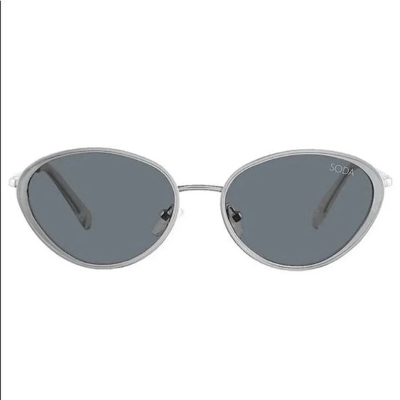 SODA SHADES BOSTON SILVER BLACK UNISEX POLARIZED SUNGLASSES - Picture 10 of 14